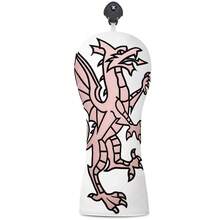 Dragon Pattern Golf Club Head Cover; White Golf Club Protective Cover; PU Material; Better Protection For Golf Clubs; - White - View 11