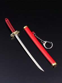 1pc Unisex Japanese Samurai Sword Toy Model Keychain Decoration
