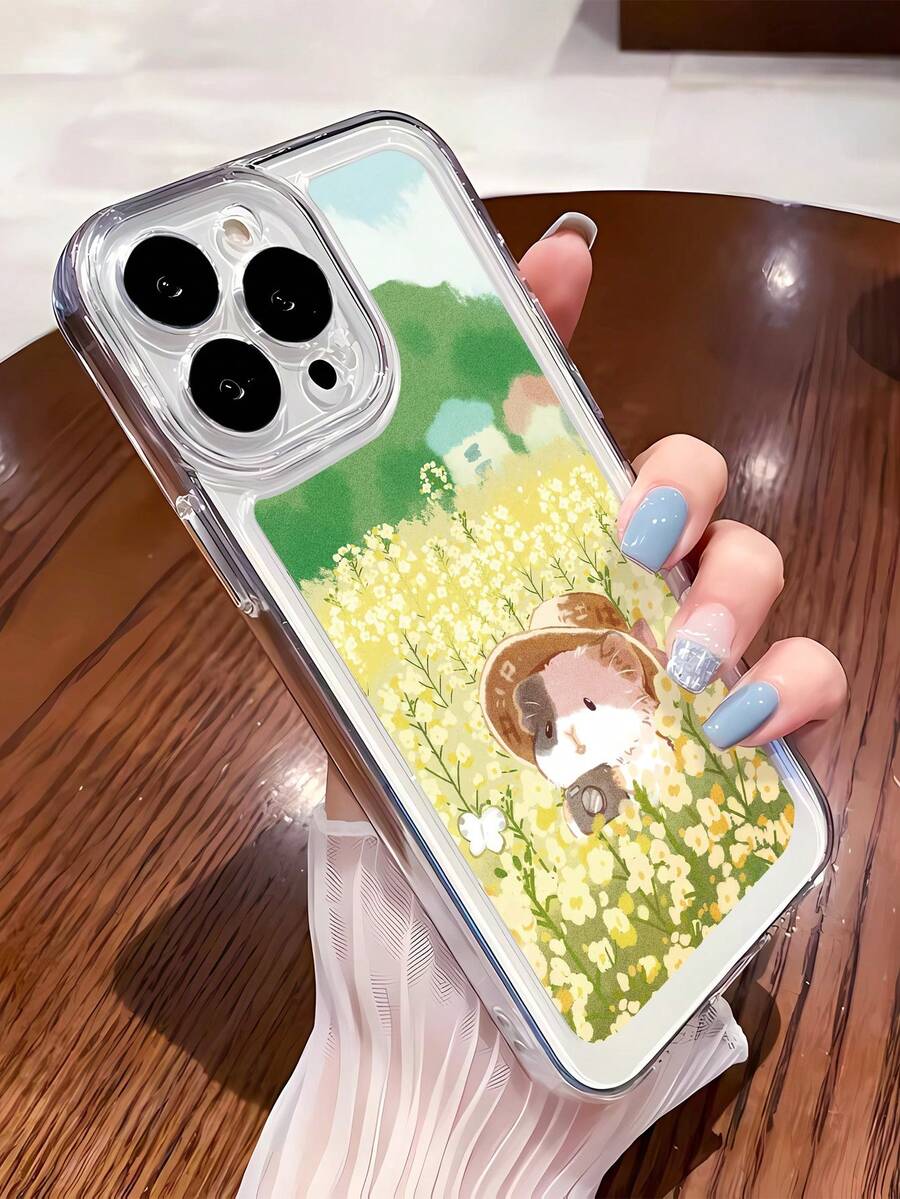 1 Ốp lưng điện thoại mềm chống sốc hình chuột hamster hoa tối giản, thiết kế thẩm mỹ, trong suốt, chống sốc, chống vân tay, tương thích với iPhone 16/16Pro/16Plus/15/15ProMax/15Pro/11/12/13/14ProMax/11Pro/11ProMax/12Pro/12ProMax/13Pro/13ProMax/14Pro/14ProMax - Nhiều màu - Xem 1