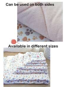 Esterilla acolchada y esponjosa para cama de gato, colchoneta para dormir de gato, cama para perro de felpa de coral con relleno de algodón, manta cálida para cama - Multicolor - Ver 5