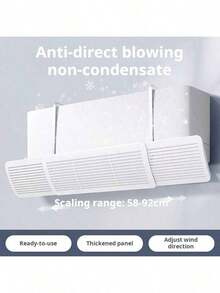 1 Air-Conditioning Windshield, Cold Windshield, Retractable Wind Deflector.Universal Hook-Up Design, No Installation Required, Anti-Direct Blowing, Efficient Windproof, ABS Material.Suitable For A Variety Of Scenarios. - White - View 7