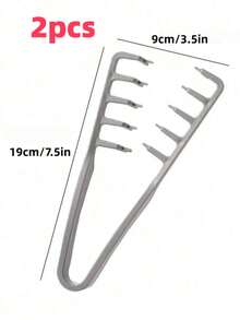 1pc Fluffy Wide-Tooth Comb - For Men, Fluffy Texture, ABS Plastic Material, Textured Handle Grip, Suitable For All Hair Types, Essential For Home, Back-To-School, Travel & Vacation, Can Be Used With Blow Dryer To Create Smooth Hairstyles, Applicable For Hair, Haircut, Edging, Styling, Blow Dryer, Hair Care Products, Hair Gel, Curling Products, Hair Styling Tools