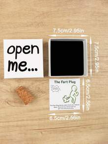 1 set Boîte cadeau drôle de bouchon de pet avec personnage de dessin animé et phrases humoristiques - Nouveauté pour Noël, anniversaires - Boîte en papier durable avec carte - Parfait pour les fêtes, les blagues de pet, le design ludique, la construction robuste - Multicolore - Voir 6