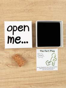 1 set Boîte cadeau drôle de bouchon de pet avec personnage de dessin animé et phrases humoristiques - Nouveauté pour Noël, anniversaires - Boîte en papier durable avec carte - Parfait pour les fêtes, les blagues de pet, le design ludique, la construction robuste - Multicolore - Voir 8