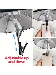 Phone Umbrella For Sun Cell Phone Umbrella Sun Shade, Mini Umbrella For Phone With Universal Clip Stand Outdoor, Sun Shade For Cell Phones, Kindle, Compatible With IPad Navigator Phone Umbrella For Sun Shade Mini Phone Umbrella, Anti-Glare Sun Shield Cell Phone Cover, Protect Your Phone From Rain And Sun, Screen Blocking Glare Anti-Reflection Travel Essentials, [2pcs/Set, Phone Umbrella For Sun & Clip], Spring Summer Picks, Brides Maid Gifts, Room, Bedroom Decor, Bedroom Decor, Beach, Travel, For Men, For Women, Vacation - Multicolor - View 5