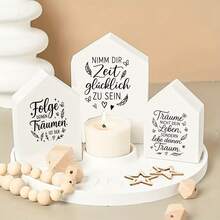 40张德语励志语录主题转印贴纸套装 - 激励人心的名言贴纸，适用于家具、玻璃，易于粘贴，DIY家居生活灵感 - 彩色 - 查看 9