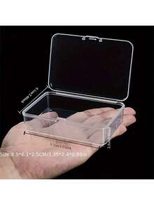 20/14/12/10/5个装迷你透明塑料收纳盒，长方形带盖收纳盒，透明饰面收纳盒，用于收集小物件