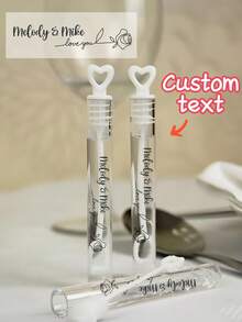 45pc Custom Wedding Bubble Tube Stickers, Personalized Name Design, Transparent Gold Foil Bubble Labels, Perfectly Match Your Wedding Theme,Wedding Bubble Tube Stickers,Personalized Gifts,Customized Christmas Gifts,Custom Ornaments,Christmas ,Stickers Custom - Multicolor - View 12