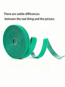 Green Plant-Shaped Gardening Hook Loops For Climbing Plants, Used To Secure And Fix Green Plant Branches, Bouquets, Plant Ties, Plant Wrap Ties, Home Garden Plant-Shaped Tape Hook Loop Bamboo Pole Wrap Accessories, Adjustable Garden Cable Ties - Reusable, Strong Grip Plant Support Straps