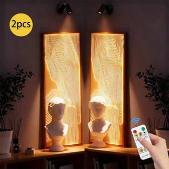 1 pieza/2 piezas Lámpara de pared recargable LED, Foco magnético, Lámpara de pintura, Luz nocturna, Lámpara de lectura para mesita de noche, Luz nocturna para dormitorio que cuida los ojos, Regulable, Inalámbrica sin perforación, Control táctil giratorio 360°, Batería recargable