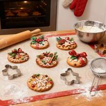 Christmas Cookie Ornaments 18 Piece Set Festive Holiday Hanging Decor with Holly Candy Cane and Snowflake - Multicolor - Ver 5