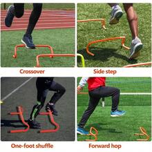 Speed And Agility Ladder Training Equipment Set Includes 12 Rung 20ft Agility Ladder 4 Agility Hurdles 12 Disc Cones 1 Resistance Parachute For Training Football Soccer Basketball Athletes - Màu xanh lam - Xem 6