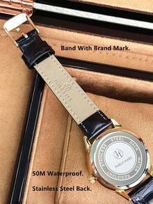 Pablo Raez 1pc 18K Gold Ladies Watches Stainless Steel Jewelry Vintage Accessories Charming Women Wristwatch Luxury Crystal Dress Watch Original Non Tarnish Golden Color Elegant Brand New AAA Design Quartz Watch For Lady Fahionable White Face With Rhinestone Display High Quality Woman Popular Wristwatch 50M Waterproof Soft - one-size - View 11