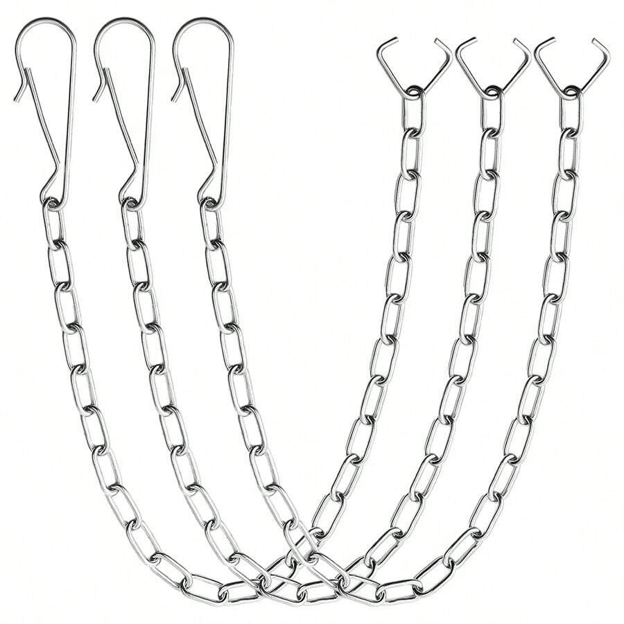 3 Pieces Universal Toilet Seat Chain Replacement Kit - Stainless Steel Lifting Chain With Hook And Loop, Suitable For Most Toilet Water Tank Handles Bathroom Bathroom Accessories Bathroom Tools - Multicolor - View 1