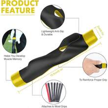 Grip Trainer Practice, Easy To Carry To Practice Area, Swing Trainer Ensure Right Grip Every Time, Grip Training Aid, Improve Your Swing Rhythm, Accessories Gifts - Màu vàng - Xem 4