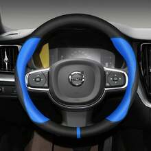Para accesorios interiores de coche Volvo XC90 XC60 XC40 V90  V50 V40 S60 S90, funda de volante de coche de cuero de fibra de carbono - Una burbuja - Ver 5