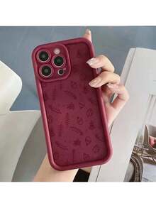 Fundas de Teléfono Creativas Retro de Navidad para 16/16 Plus/16 Pro/16 Pro Max, 15/15 Plus/15 Pro/15 Pro Max, 14/14 Plus/14 Pro/14 Pro Max, 13/13 Pro/13 Pro Max, 12/12 Pro Max, 11/11 Pro, 7/8 Plus, XR/XS Max.Resistente a las manchas, elegante, premium, regalo.Adecuado para 17 Air Carcasa original con gráficos - Burdeos - Ver 6