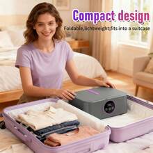 多功能便携式烘干机，带定时功能，小巧便捷，是公寓、旅舍和房车的理想烘干解决方案——操作快速简便，包含精致衣物烘干袋，便携式干衣机，紧凑型干衣机，衣物烘干机，公寓洗衣电器，旅舍必备，节省空间，耐用塑料材质，轻巧结构，干衣机，公寓住户，房车旅行者