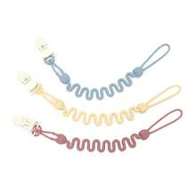 1条婴儿专用安抚奶嘴链，硅胶材质 - 可咬防丢扣 - 彩色 - 查看 6