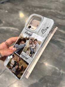 1 Stück personalisiertes Handyhülle, transparentes goldenes Apfelmuster, transparentes rosa Apfelmuster, glänzende weiche Feder, personalisierte glänzende Handyschutzabdeckung kompatibel mit iPhone 17, 17 Pro, 17 Pro Max, 17 Air, 16, 15, 14, 13, 12, 11 Pro Max, Galaxy S25, 24, 23 Ultra FE, A55, 54, 35 usw. Transparentes Design, modisch und elegant, bunt, passend, einzigartige Personalisierung, das beste Geschenk. - Silber - Übersicht 6