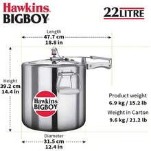 Hawkings Bigboy Aluminium Pressure Cooker Silver