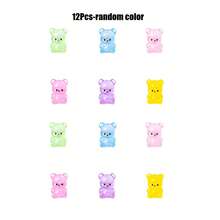 6/12/24个迷你树脂动物摆件，迷你树脂泰迪狗造型，夜光小动物，可用于花园景观、水族箱、盆栽DIY微缩装饰、圣诞节工艺品、派对礼品（颜色随机）