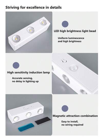 1pc LED Wand Verlichting Motion Sensor, Up Down Illumination, Multi Source Lamp, Slimme Sensor Night Light, Cabinet/Staircase/Corridor Available In RGB s, Kitchen, Bedroom, Balcony, Yard, Street, Garden, Porch, Room, Living Corridor, Staircase, Attic, Shop view 7