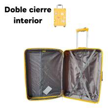 Set De Tres Maletas Cuenta Con Ruedas Giratorias 360 Amarillo - Amarillo - Ver 7