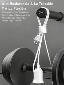 Portalámparas Soporte de Base para Lampara, Soporte colgante de 5m, casquillo E27 con Cable para lámpara de sal con Cable de alimentación - Tipo de Enchufe A USA (110-127V) - Ver 10