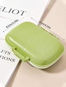 1pc 8-Slot Pill Box, Portable Sealed Pill Case, Mini Waterproof Moisture-Proof Travel Pill Storage Box, Small Pill Box, Pocket Pill Box, Wallet Vitamin Fish Oil Divider Box, Container Pill Box, Suitable For Outdoor Camping, Hiking, Fishing, Moisture-Proof, Mountaineering, Travel - Multicolor - View 8