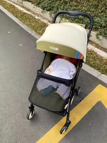 Baby Stroller Front Enclosure Net, Reversible Child Foot Cover, Anti-Slip Foot Bag, Prevent Falling Off Net Cover - Multicolor - View 4