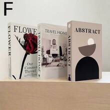 3件套时尚仿书装饰摆件,奢华装饰书,客厅装饰,家居装饰,咖啡桌摆件,现代时尚装饰书,可堆叠展示书,酒店装饰,礼品 - 彩色 - 查看 8