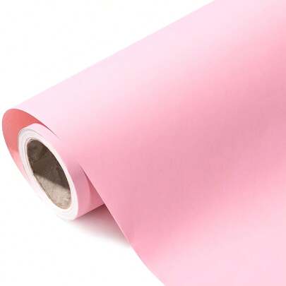 10m/Roll, Pink Wrapping Paper Roll - Mini Roll - Width 44cm/17.3in - Solid Color Wrapping Paper, Perfect For Valentine's Day Gifts, Girls' Birthday, Wedding, Baby Shower, Bridal Party