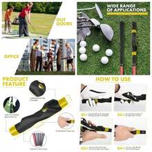 Grip Trainer Practice, Easy To Carry To Practice Area, Swing Trainer Ensure Right Grip Every Time, Grip Training Aid, Improve Your Swing Rhythm, Accessories Gifts - Màu vàng - Xem 1