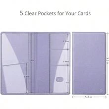 Car Registration And Insurance Card Holder, Vehicle Glove Box Card Organizer Wallet Automobile Accessories License - 紫丁香色 - 查看 3