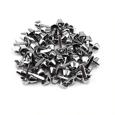 Honbay 60pcs Nickel Plated Metal Bottom Stud Bag Feet Purse Feet Spike Nailheads Brad Leather Craft Accessories