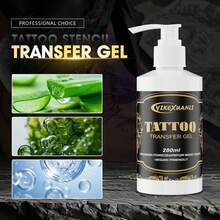 yikexuanli 150ml/280ml Professional Tattoo Transfer Gel Solution, Durable Template Base Coat And Skin Solution, Easy Tattoo Pattern Transfer For Body Art Tattoo Design, Bottled, Tattoo Template Pattern Transfer - Multicolor - View 3