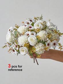 仿真牡丹花束 粉色情人节婚礼装饰 仿真玫瑰丝花 逼真长茎玫瑰花束 家居婚礼装饰 派对装饰 新娘餐桌中心摆件 情人节装饰 - 彩色 - 查看 12