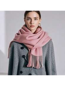 Echarpe Cachecol Manta Pashmina Lenço Xale Longo Grosso 280g