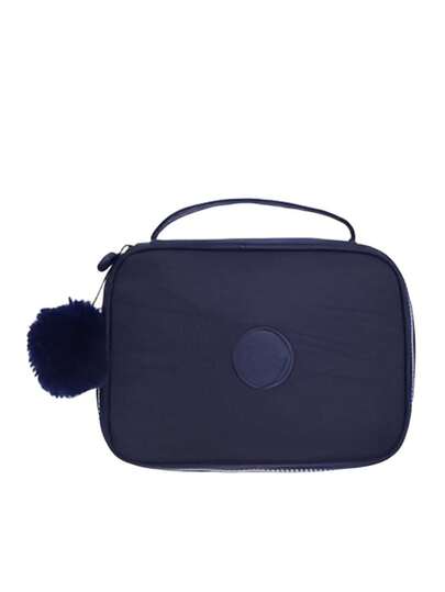 Estojo de Lápis Unissex para Adolescentes com Pompons. De Volta às Aulas