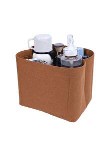 Felt Bag Liner For Ce Triomphe Line CANVAS BUCKET Travel Insert Organizer Handbag Purse Travel Inner Pouch Cosmetic Bags Shaper - Rust - View 4