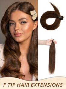 50pcs Human Hair Extensions 12-22 Inch Straight Hair Keratin F-Type Seamless Invisible High Quality Natural Real Hair For Wedding Daily Party Use - Multicolor - View 52