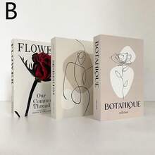 3件套时尚仿书装饰摆件,奢华装饰书,客厅装饰,家居装饰,咖啡桌摆件,现代时尚装饰书,可堆叠展示书,酒店装饰,礼品 - 彩色 - 查看 4