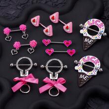 1枚高品质Y2K风格胸针，低致敏性，不褪色，防刺穿饰品，适合日常佩戴和聚会场合，是生日和圣诞节的贴心礼物。 - 彩色 - 查看 1