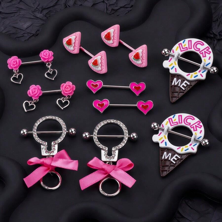 1枚高品质Y2K风格胸针，低致敏性，不褪色，防刺穿饰品，适合日常佩戴和聚会场合，是生日和圣诞节的贴心礼物。 - 彩色 - 查看 1