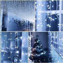 1pc 96 LED Lights/3.5m/11.48ft Icicle Lights - USB Powered, 8 Lighting Modes, Suitable For Indoor And Outdoor Use, Walls, Gardens, Parties And Outdoor Lighting, Creating Festive Atmosphere. Plastic Light Body, Outdoor Christmas Decoration - Multicolor - View 10