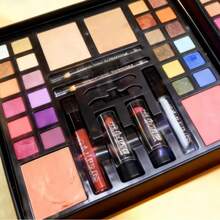 Paleta Profesional de Maquillaje para Maquilladores: Sombras Mate y Perladas + Rubor + Labial + Contorno + Lápiz de Cejas, Set Completo All-in-One - Full Collection Set - Ver 6