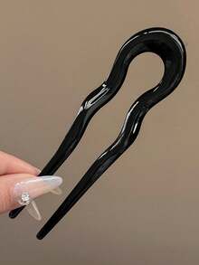 6/3/2/1pcs U-Shaped Hair Clips, Fashion Tortoiseshell Acetate Acrylic Hair Clips, Geometric Hair Accessories, French Twist Hair Forks For Women & Girls, U-Shaped Wavy Hair Clips Suitable For Spiral Buns, Tortoiseshell Pattern, Fashionable Flexible & Durable, Women Hair Accessories, Christmas Gift, Christmas Decoration, Women Gift