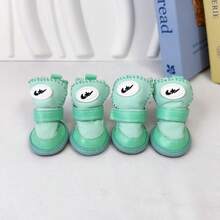 4pcs/Set Thick Warm Dog Boots With Soft Soles, Adjustable Hook And Loop, Suitable For Indoor/Outdoor Wear In Autumn/Winter For Small Dog Breeds Like Poodle, Bichon Frise, Pomeranian, Shih Tzu, Chihuahua - Multicolor - View 22