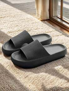Neue minimalistische Paar-Hausschuhe, dicke Sohle EVA leicht rutschfeste Hausschuhe, bequeme Hausschuhe, geeignet für Zuhause, Badezimmer, rutschfest und abriebfest (empfehlen eine Nummer größer zu bestellen, da die Größe etwas klein ausfällt)